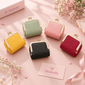 Mini Leather Jewelry Organizer Purse with Kiss Lock