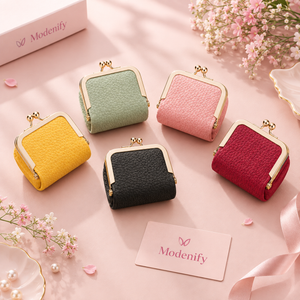 Mini Leather Jewelry Organizer Purse with Kiss Lock