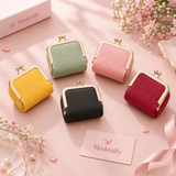 Mini Leather Jewelry Organizer Purse with Kiss Lock