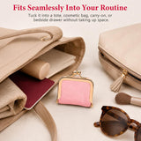 Mini Leather Jewelry Organizer Purse with Kiss Lock