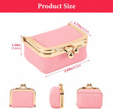 Mini Leather Jewelry Organizer Purse with Kiss Lock
