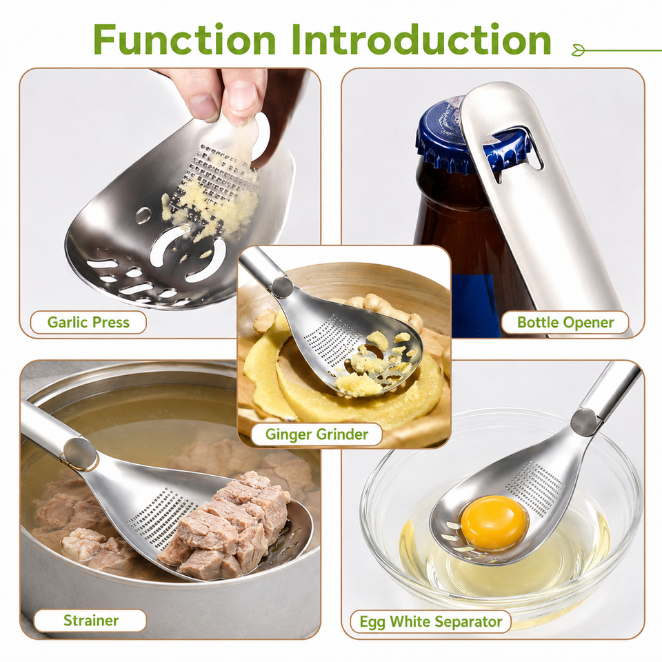 5-in-1 Stainless Steel Kitchen Spoon