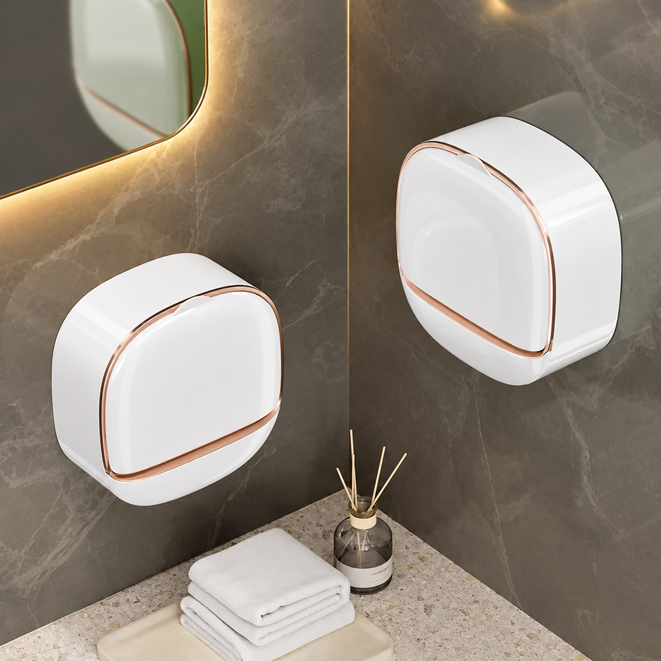 Wall Mounted Soap Holder with Drain Tray