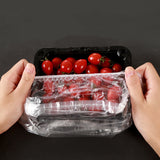 Set of 100 Disposable Plastic Stretchable Bowl Covers