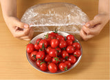 Set of 100 Disposable Plastic Stretchable Bowl Covers