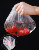 Set of 100 Disposable Plastic Stretchable Bowl Covers