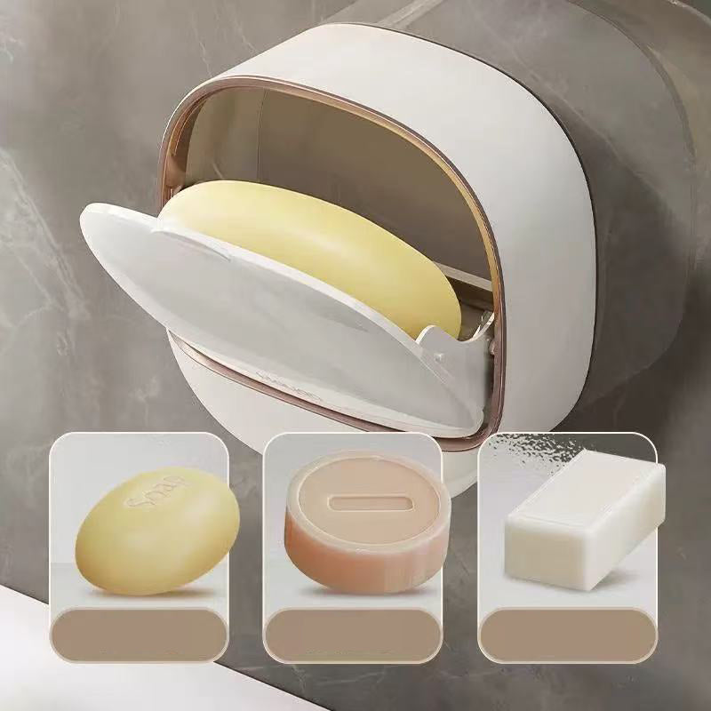 Wall Mounted Soap Holder with Drain Tray